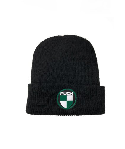 Wintermütze schwarze Mütze mit Logo Puch warm Gute Qualität
